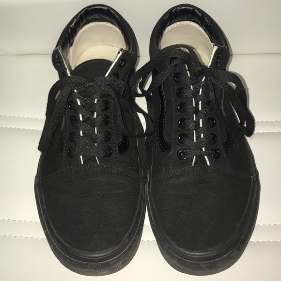 black vans canvas old skool
